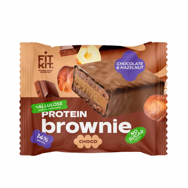 Протеиновое пирожное Брауни "Шоколад-Фундук" FitKit